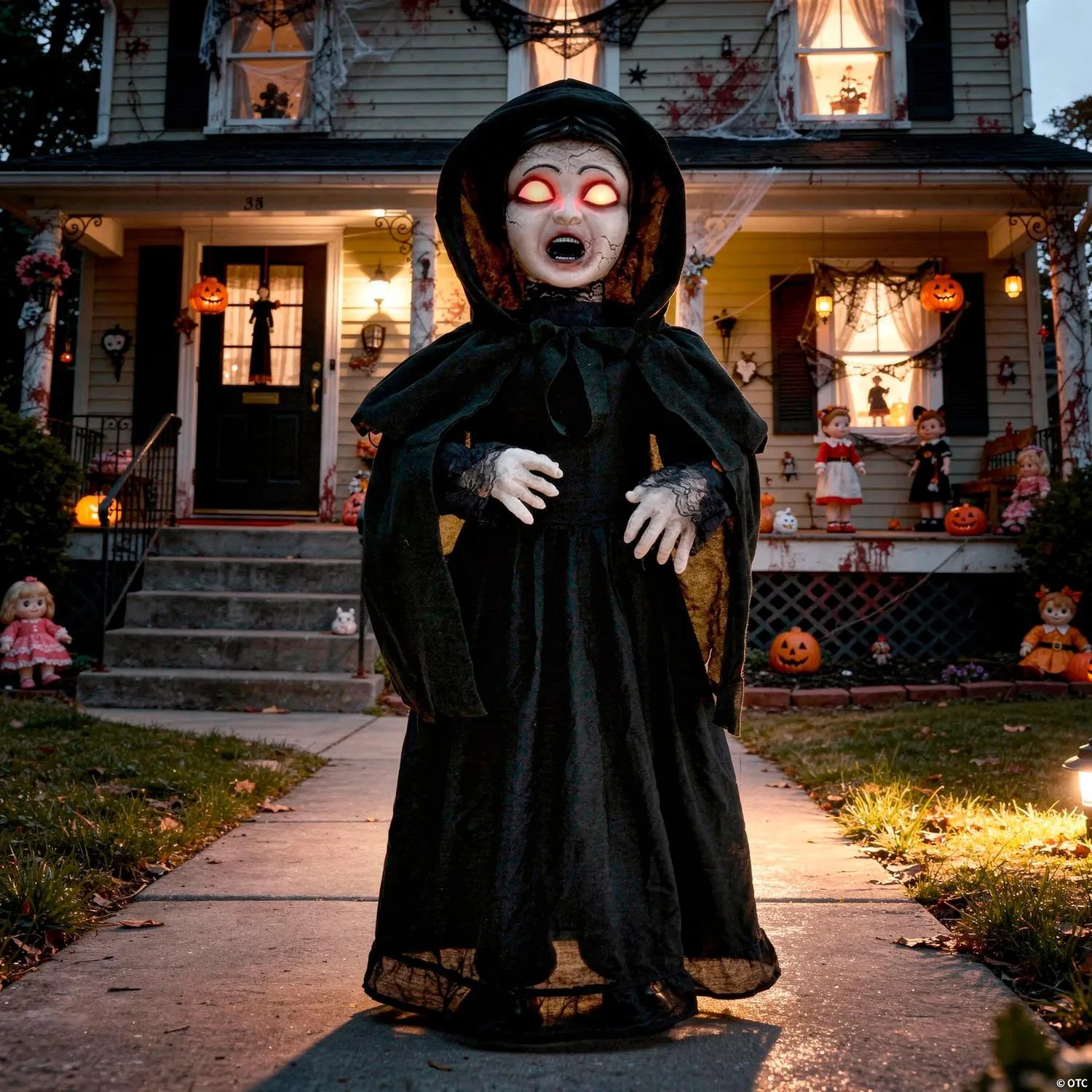 37" Animated Light-Up LED Standing Doll with Moving Head - Image 2