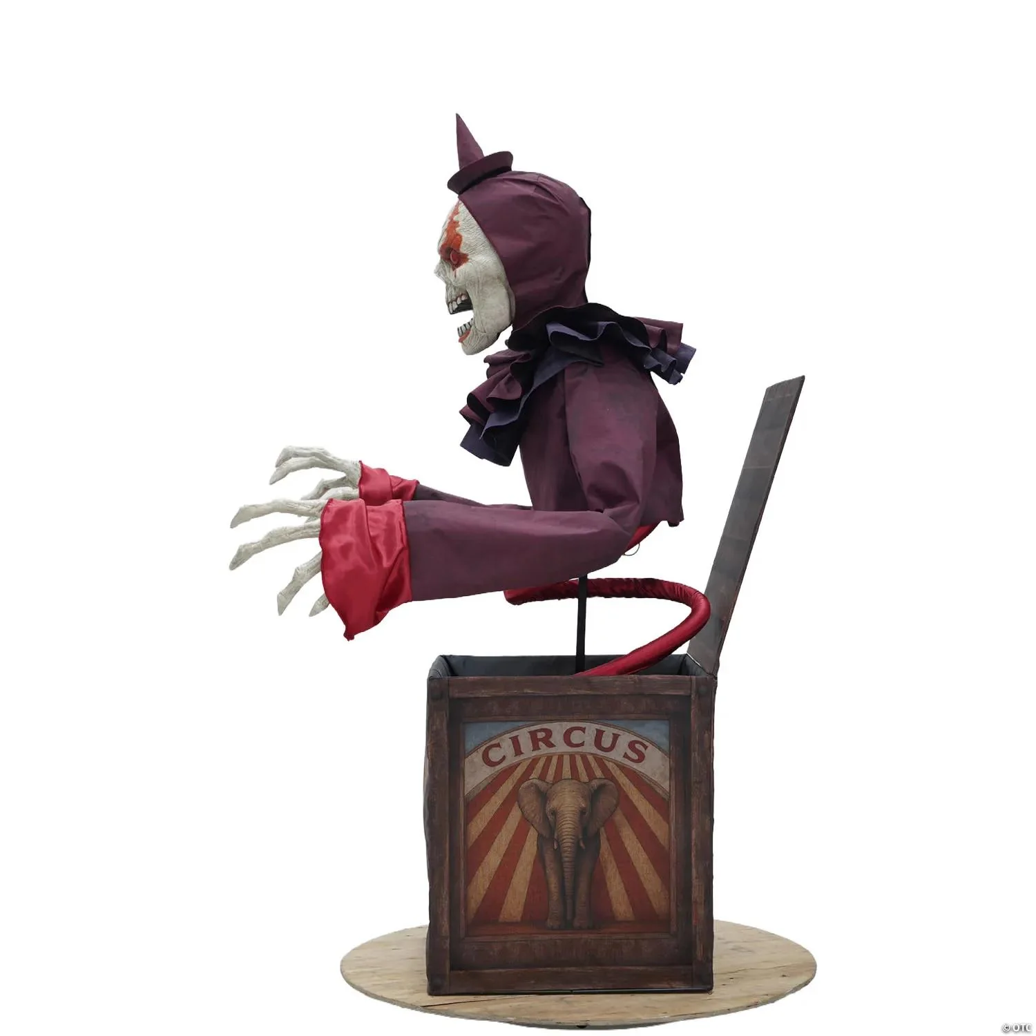 5 Ft. Skeleton Clown Mechanical Jack-in-the-Box - Image 3