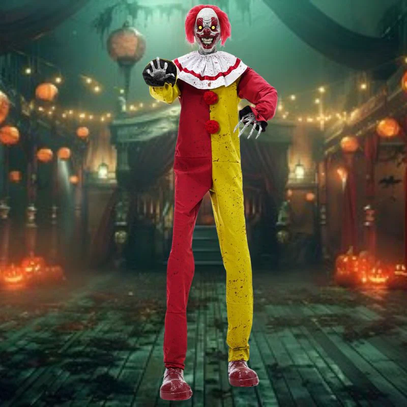 7' Pesky The Clown Animated Prop