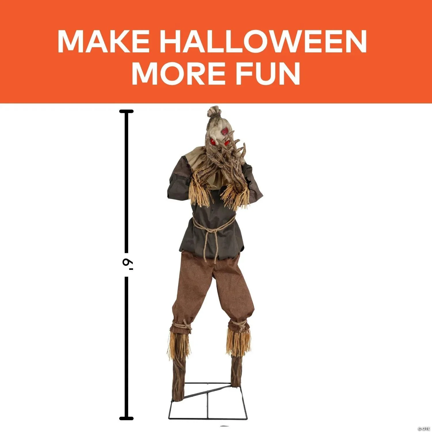 7 Ft. Animated Light-Up Grim Stalker Scarecrow - Image 2