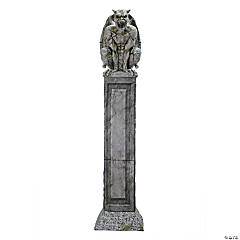96" Oversized Gargoyle Pillar Animated Halloween Prop - Image 3