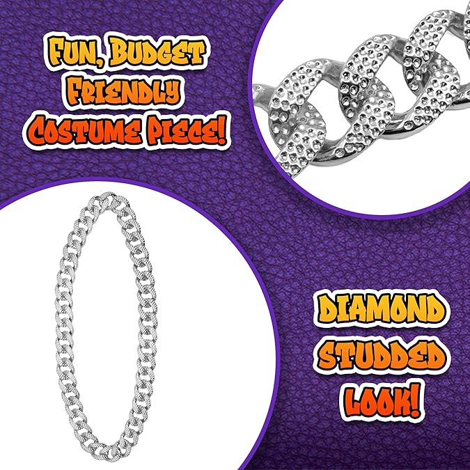 Adult Silver Diamond Chain Necklace - Image 3