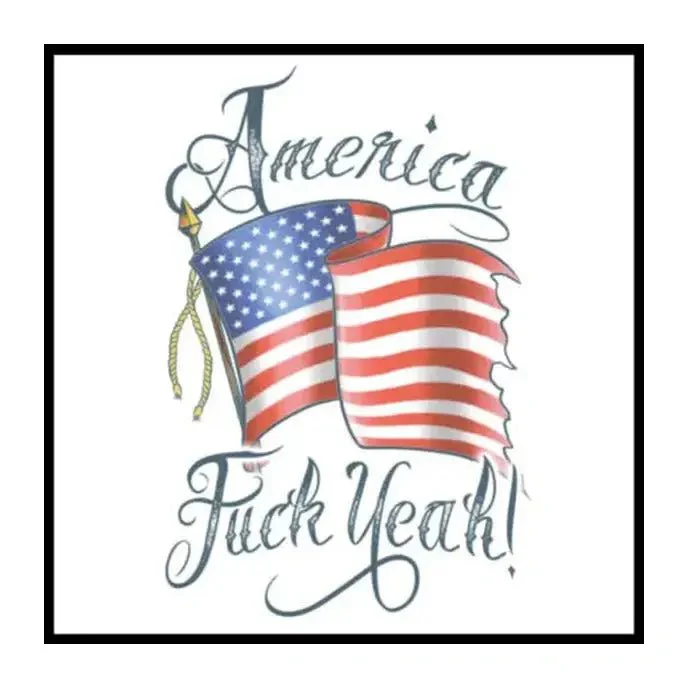 America F@#K Yeah Stars And Stripes Temporary