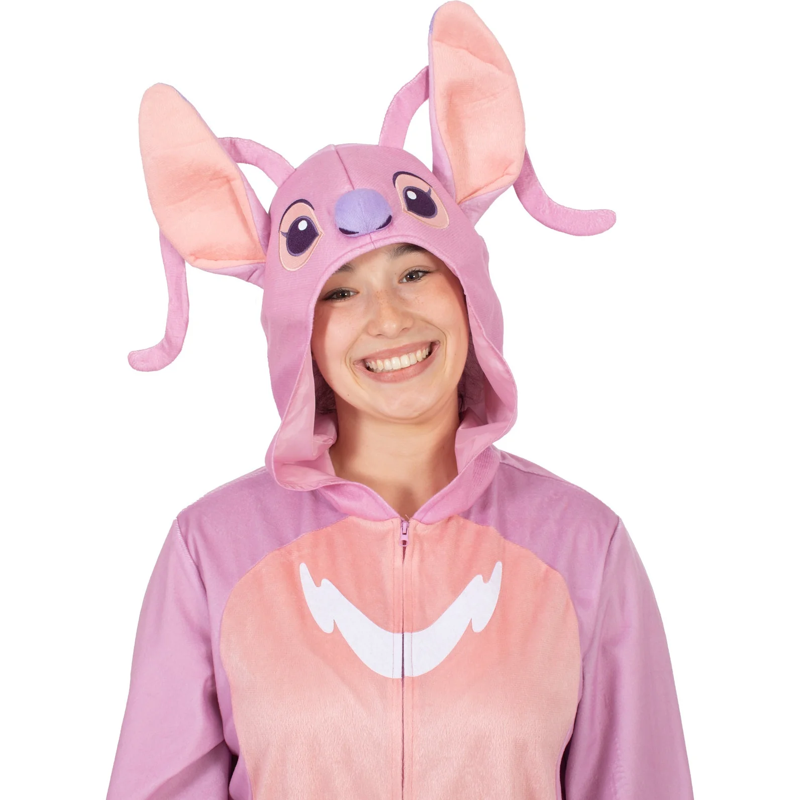 Angel (Lilo & Stitch) Hooded Onesie Costume, Adult - Image 3