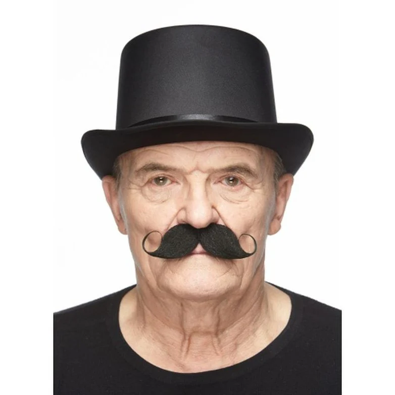 Black Handle Bar Moustache