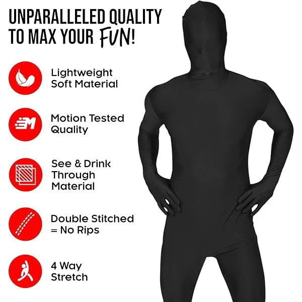 Black Morphsuit Adult Costume - Image 2