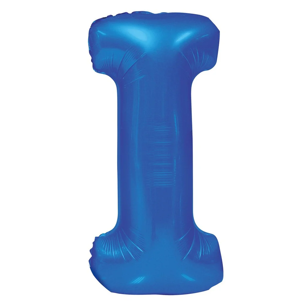 Blue Letter I Foil Balloon-86cm