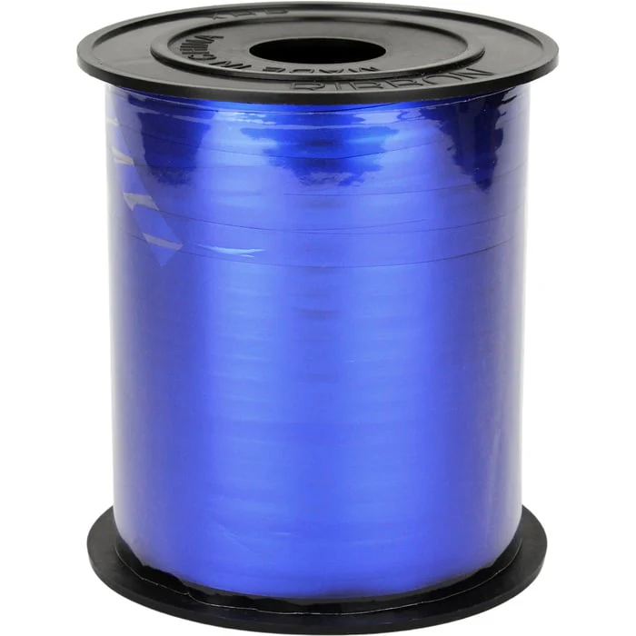 Blue Metallic Curling Balloon Ribbon