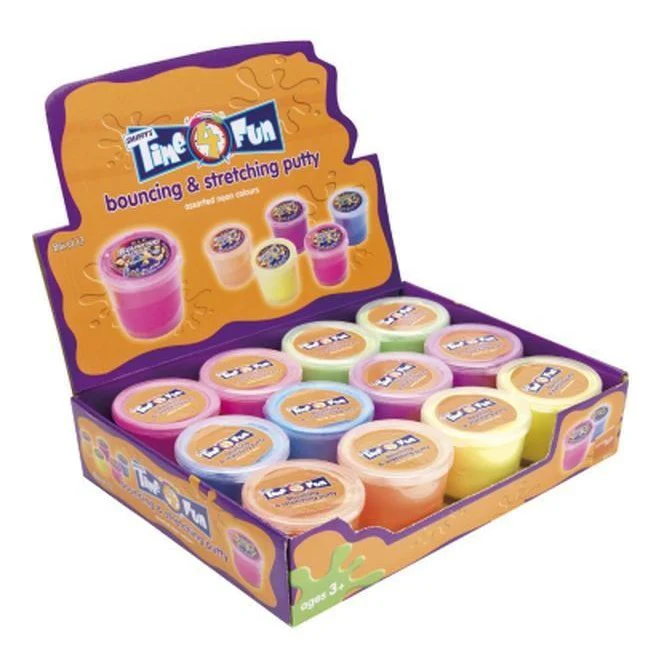 Bouncing & Stretching Neon Putty