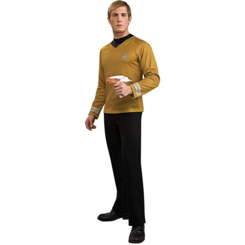 Captain Kirk Star Trek Deluxe Gold Shirt Size S - Image 3