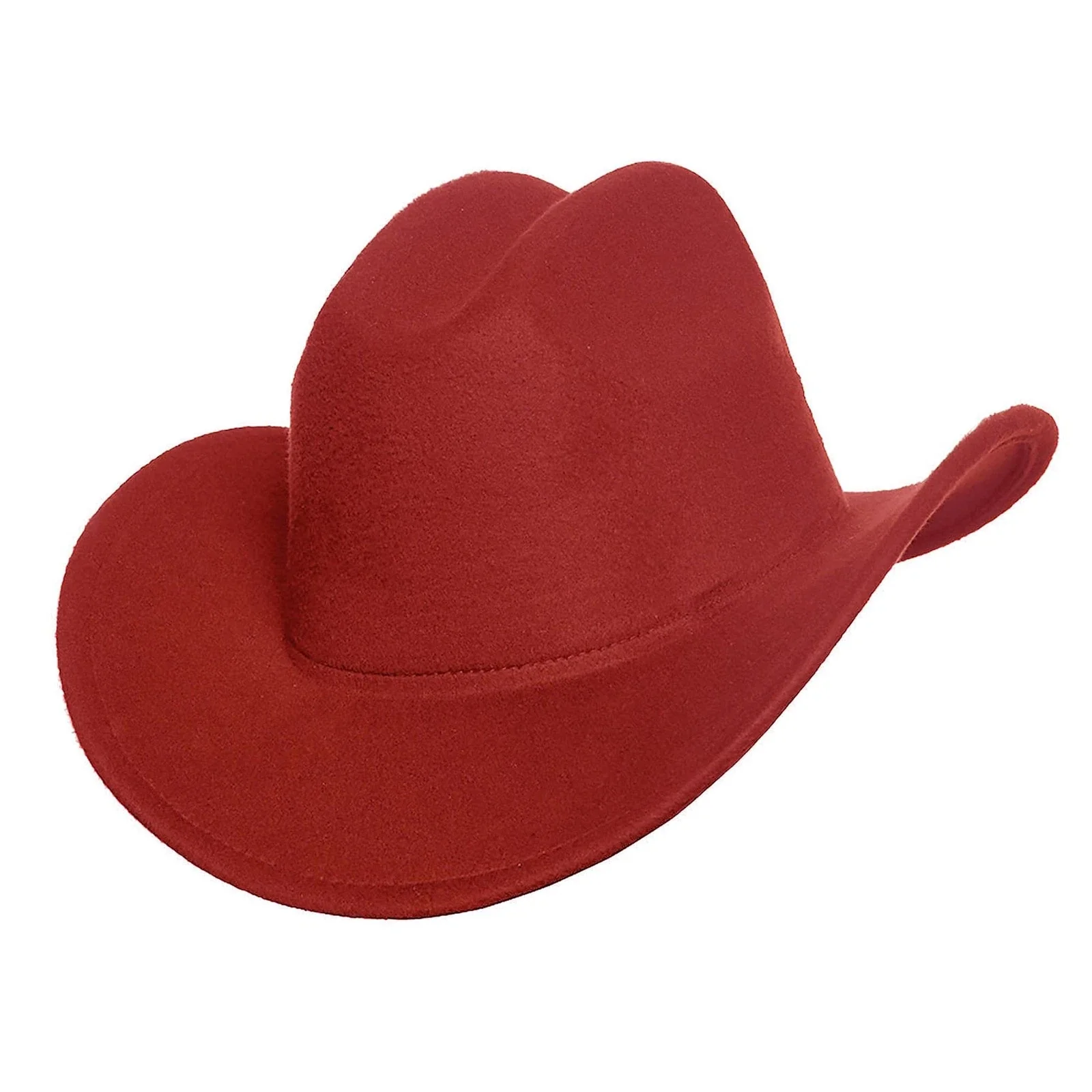 Cattleman Thick Felt Cowboy Hat, Red - Image 2