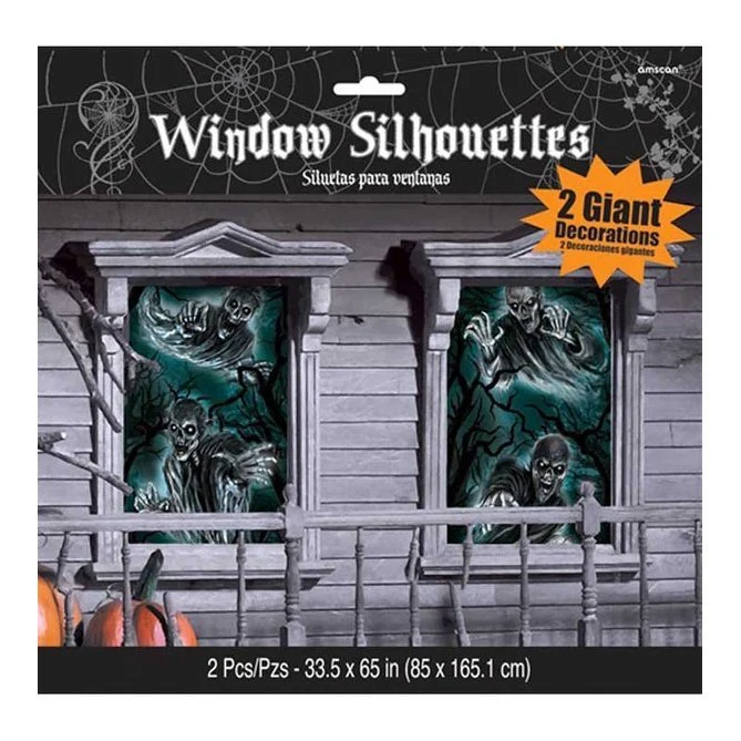 Cemetery Window Silhouette Decorations