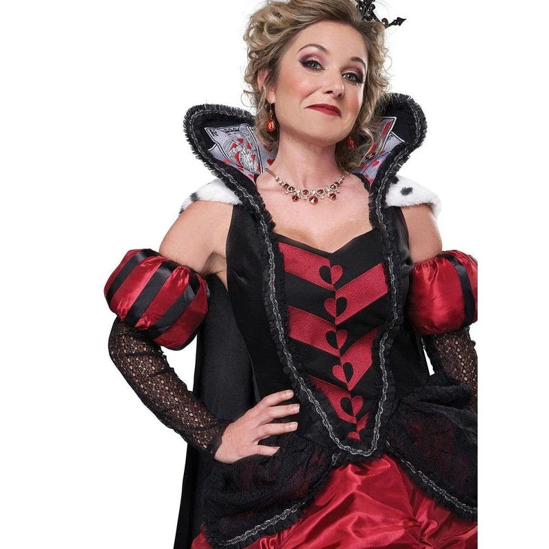 Dark Queen Of Hearts Deluxe Women's Storybook Costume - Image 7