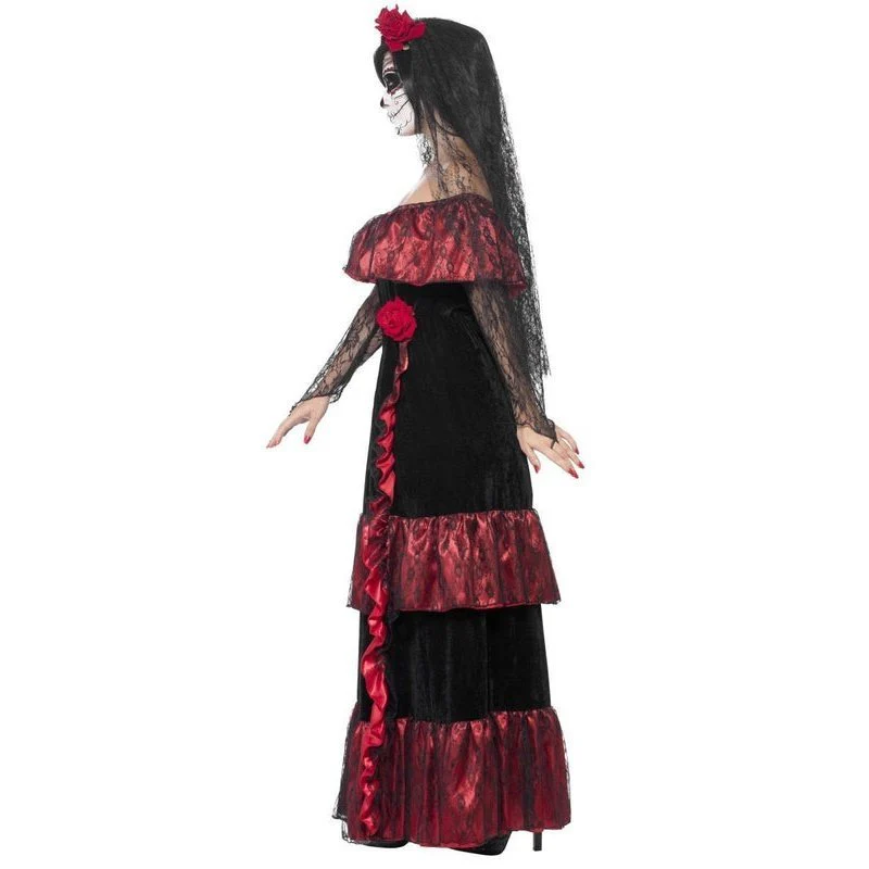 Day of the Dead Bride Costume, Black - Image 2
