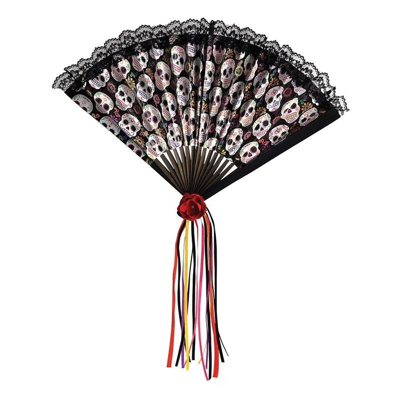 Day Of The Dead Fashion Fan Ages 14+