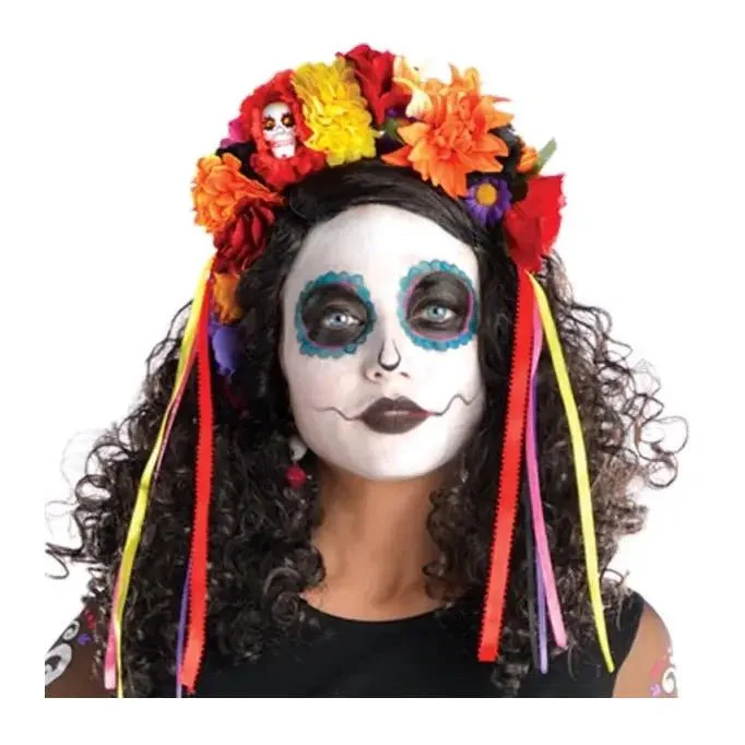 Day Of The Dead Flower Headpiece