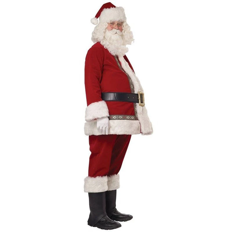 Deluxe Jolly Santa Claus Men's Christmas Costume - Image 3