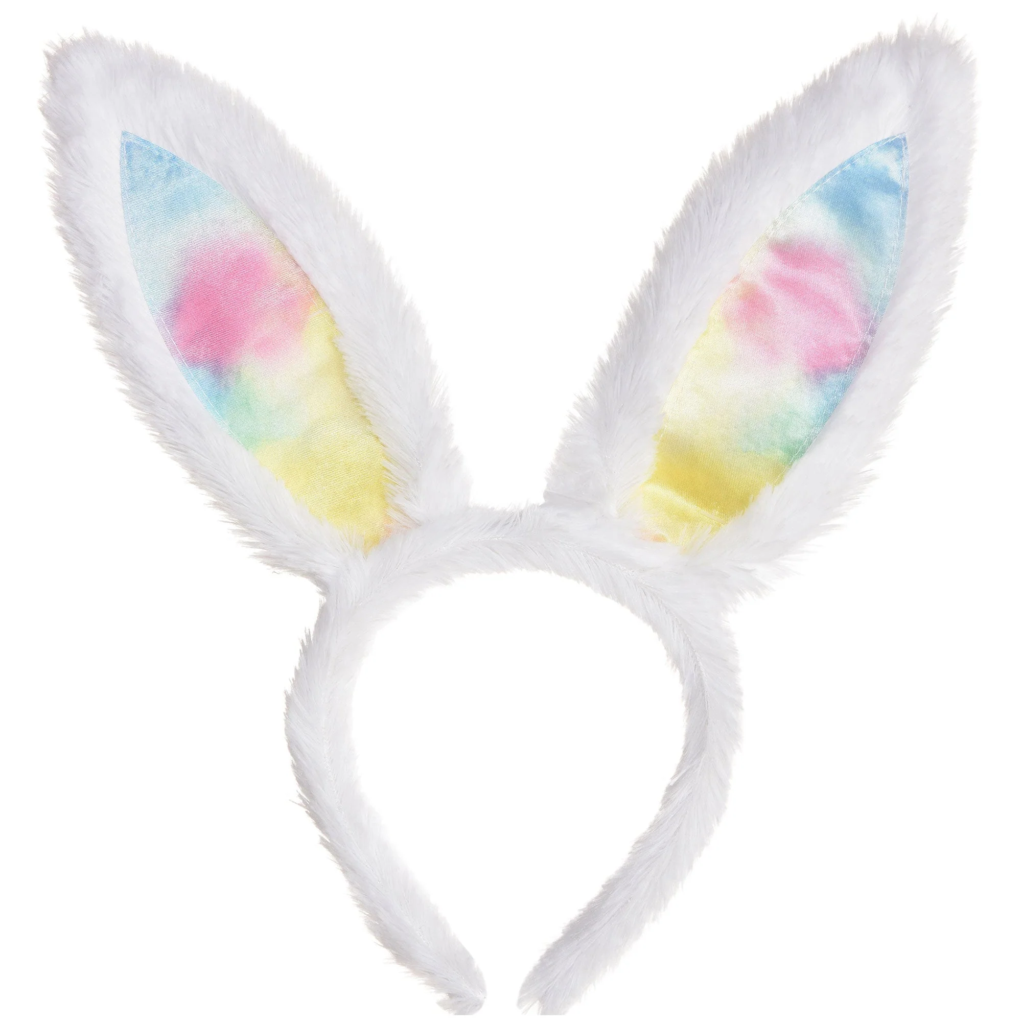 Egg-stra Special Fluffy  Rainbow Easter Bunny Ears Headband
