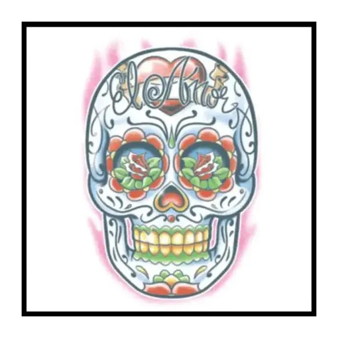 El Amor Day Of The Dead Temporary Tattoos