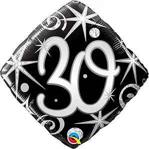 Elegant Sparkles & Swirls 30 Diamond Foil Balloon 45cm