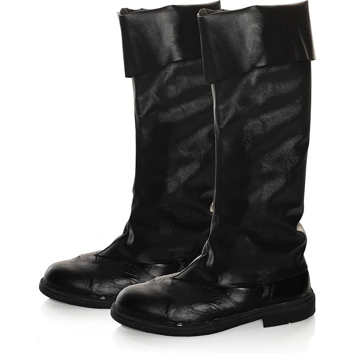 Faux Leather Black Boot Tops