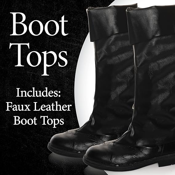 Faux Leather Black Boot Tops - Image 3