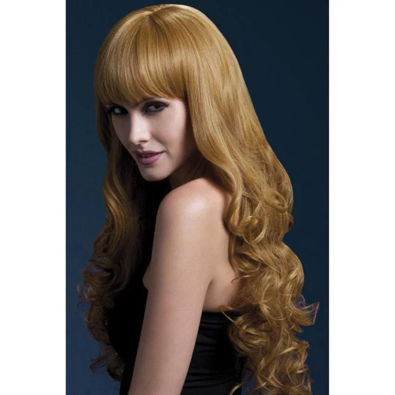 Fever Isabelle Wig - Auburn, Long Soft Curl with Fringe