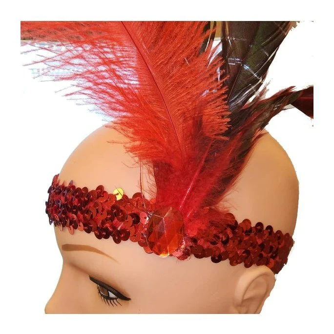 Flapper Headband Red (Uw)