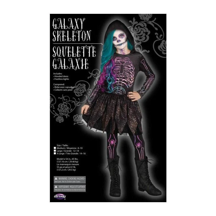 Galaxy Skeleton Girls Costume - Image 3