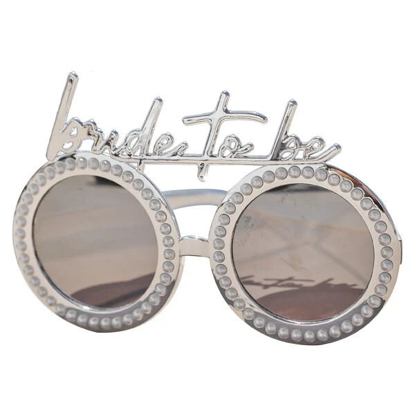 Ginger Ray Silver & Pearl Bride To Be Eye Glasses - Image 2