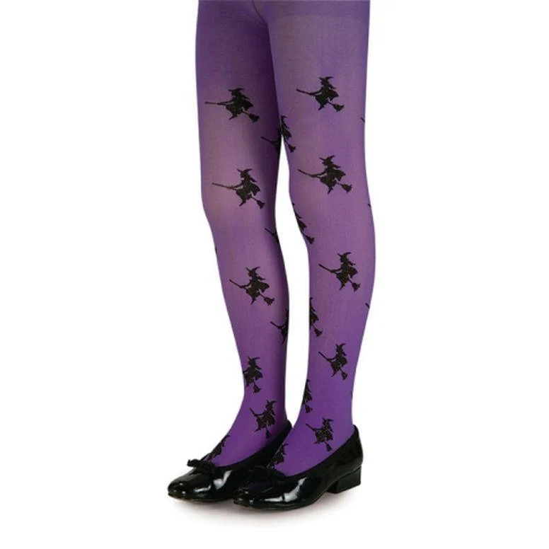Glitter Witch Tights Purple, Child - Image 2