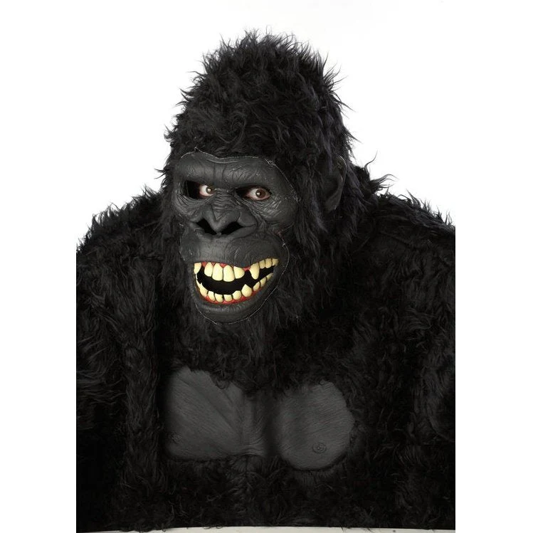 Goin' Ape Deluxe Adult's Furry Black Gorilla Costume - Image 4