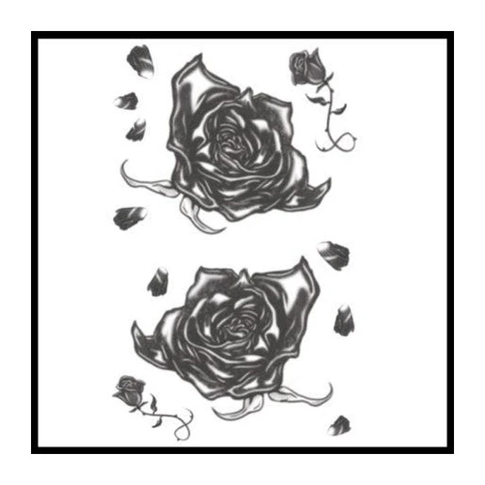 Gothic – Black Roses – Temporary Tattoo