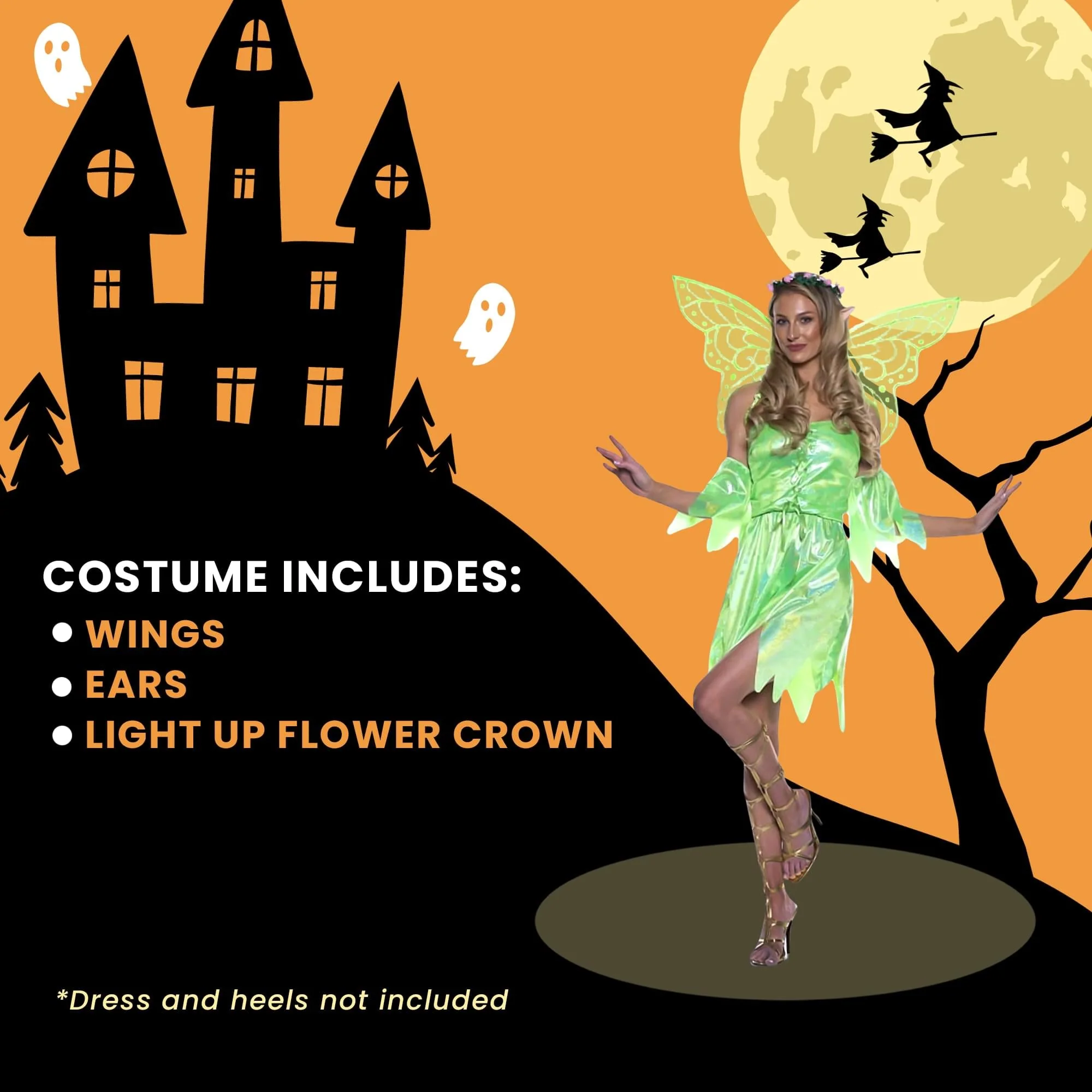 Green Fairy Adult Costume Accessory Kit - Image 4