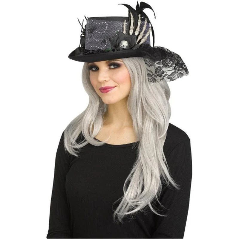 Halloween Top Hat Silver