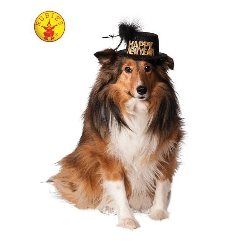 Happy New Year Pet Hat Size S M