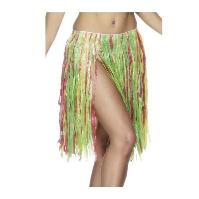 Hawaiian Hula Skirt, Multi Coloured,Elasticated