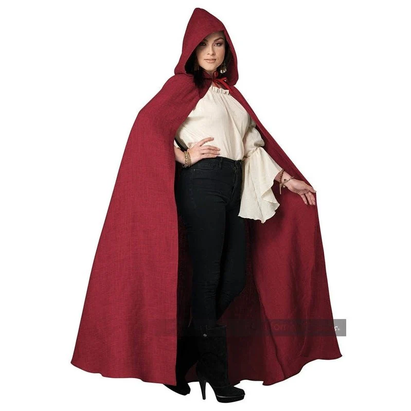 Hooded Cloak Renaissance Adult Costume - Image 2
