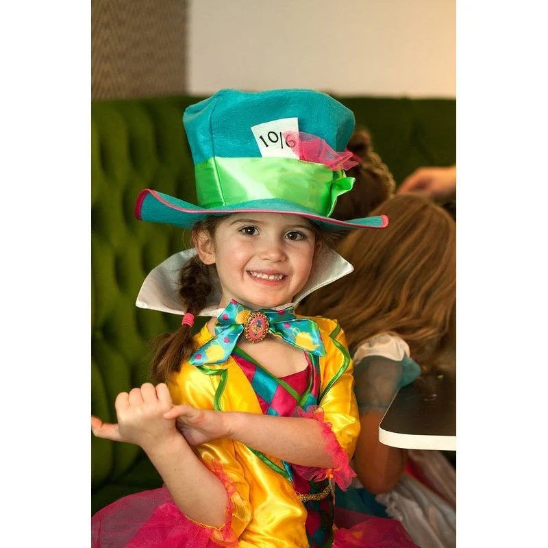 Mad Hatter Girls Deluxe Costume Size 3 5 - Image 4