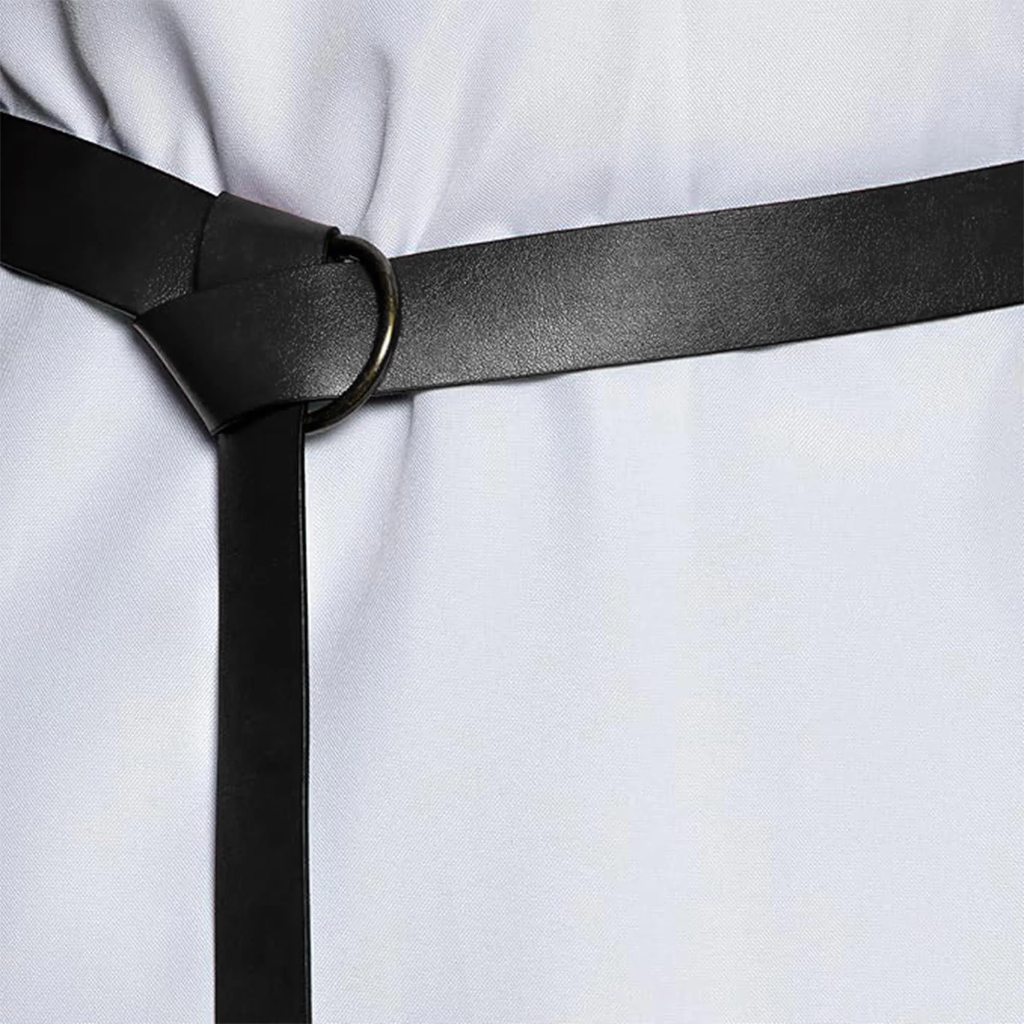 Medieval Black Faux Leather Belt, Adult - Image 2