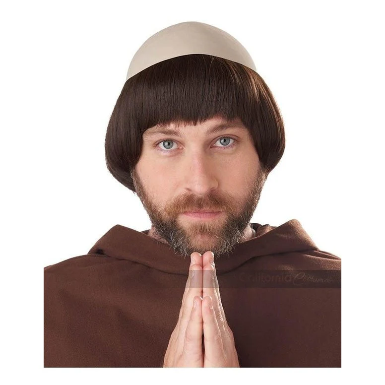 Medieval Friar Wig W/Bald Cap