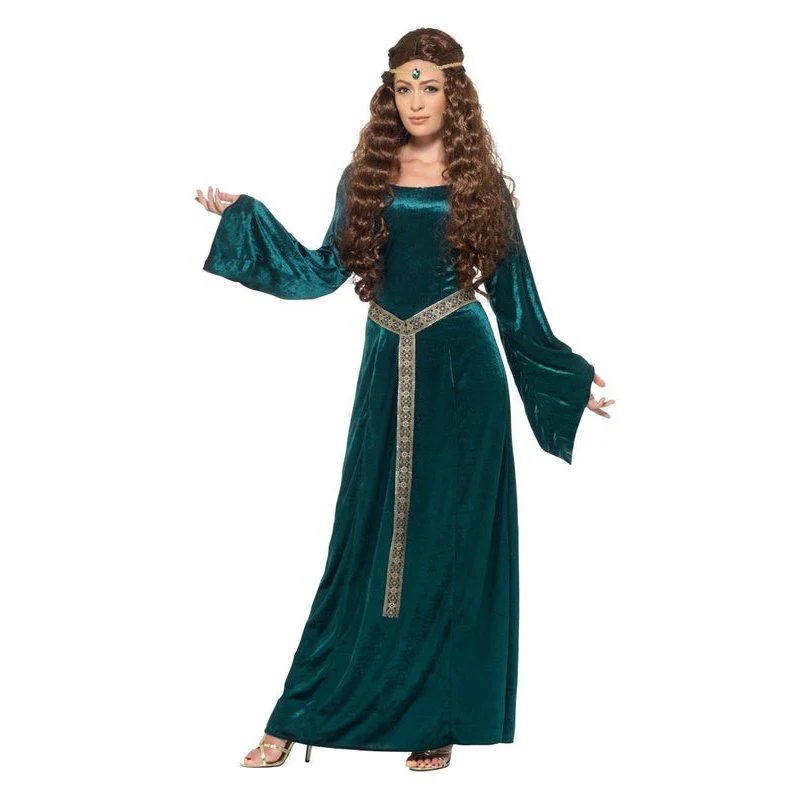 Medieval Maid Costume - Green - Image 4