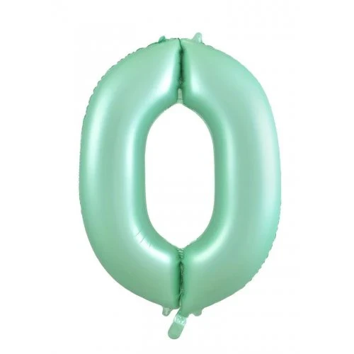 Mint Green Number 0 Foil Balloon - 86cm