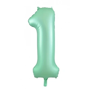 Mint Green Number 1 Foil Balloon - 86cm