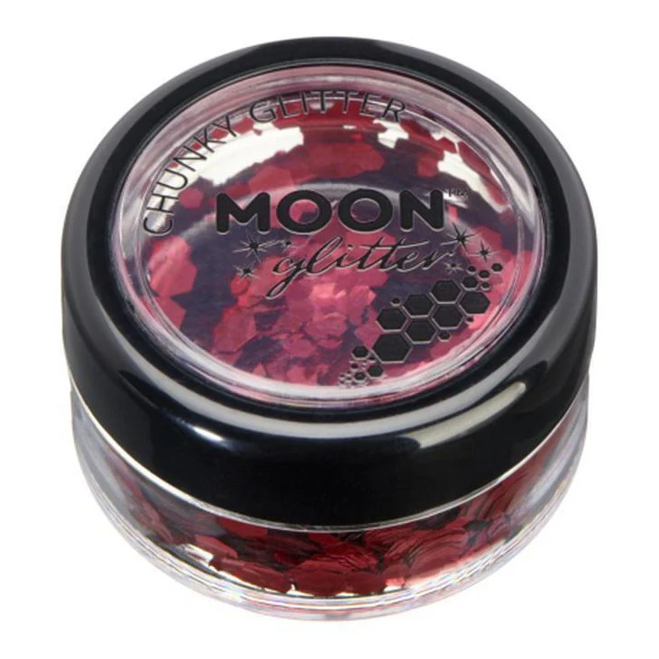 Moon Glitter Classic Chunky Glitter, Red - Image 2