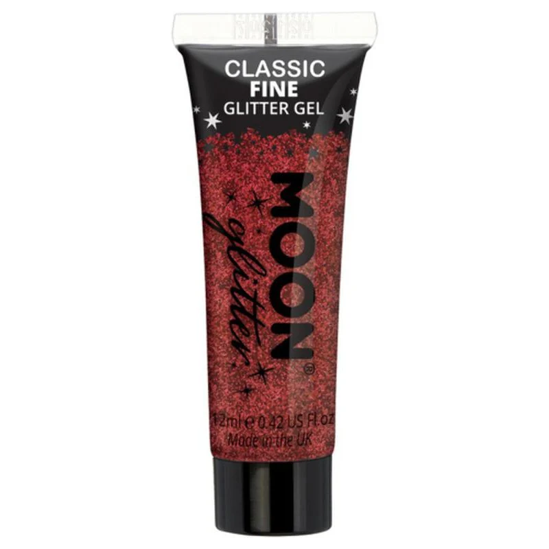 Moon Glitter Classic Fine Glitter Gel, Red - Image 2