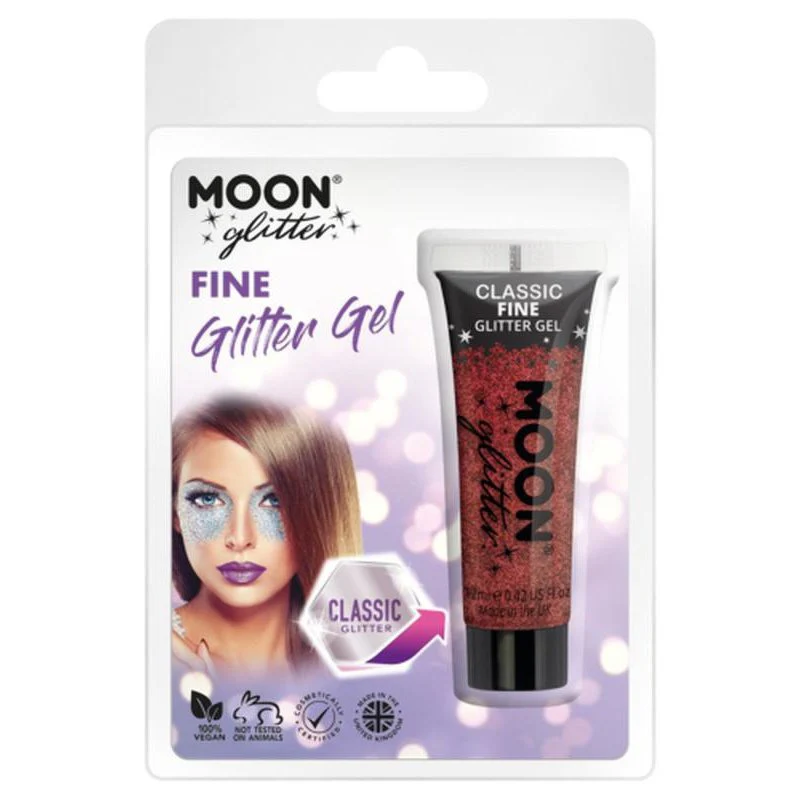 Moon Glitter Classic Fine Glitter Gel, Red - Image 3