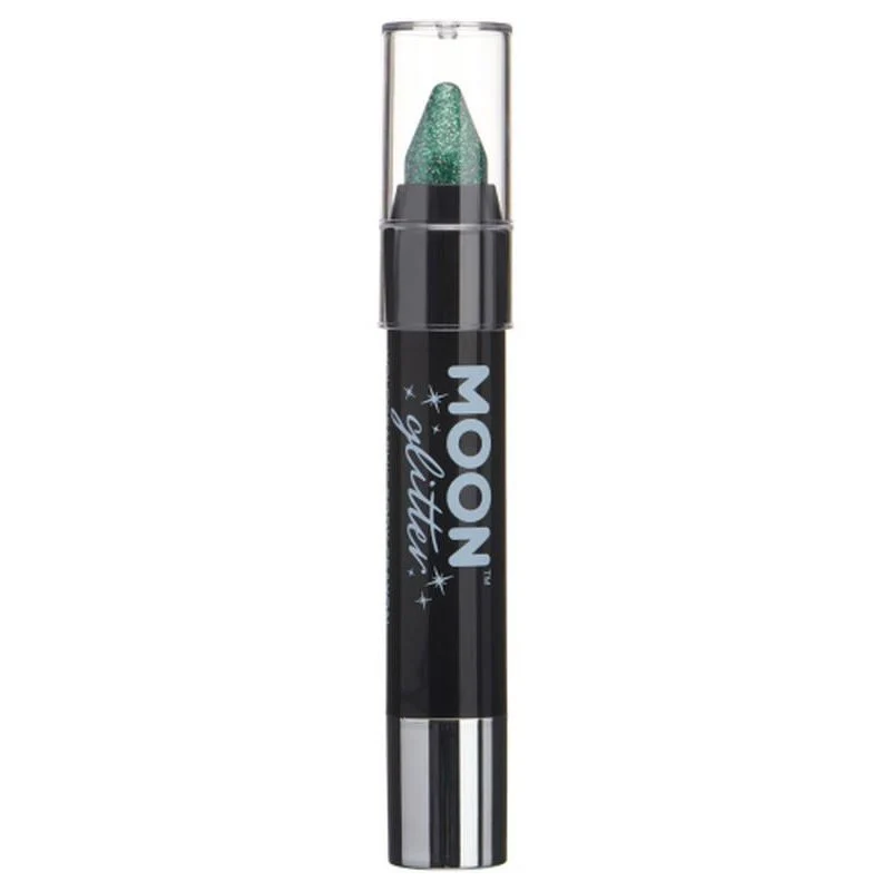 Moon Glitter Holographic Body Crayons, Green