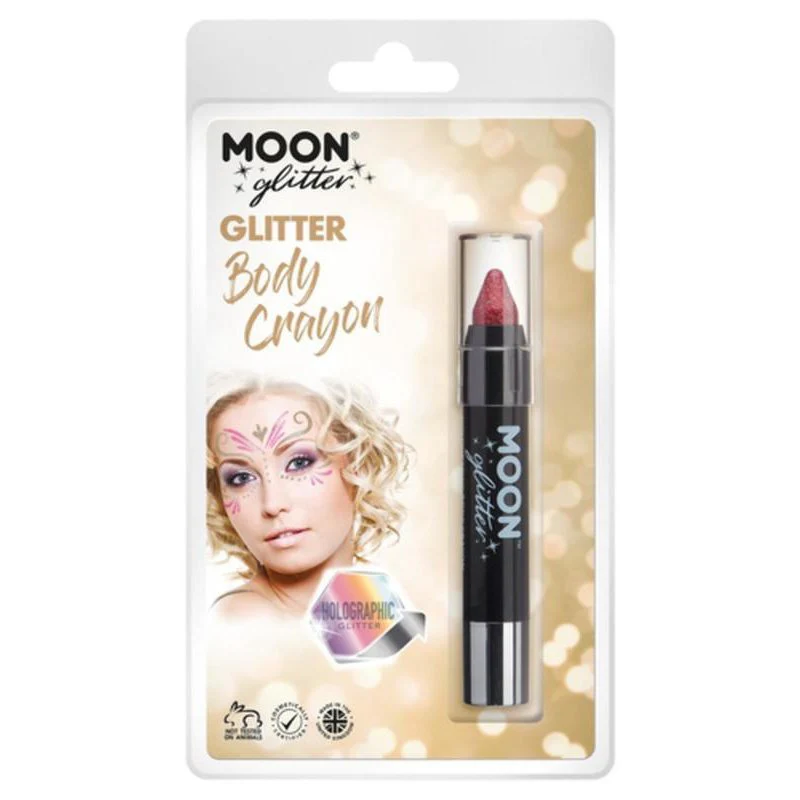 Moon Glitter Holographic Body Crayons, Red - Image 3