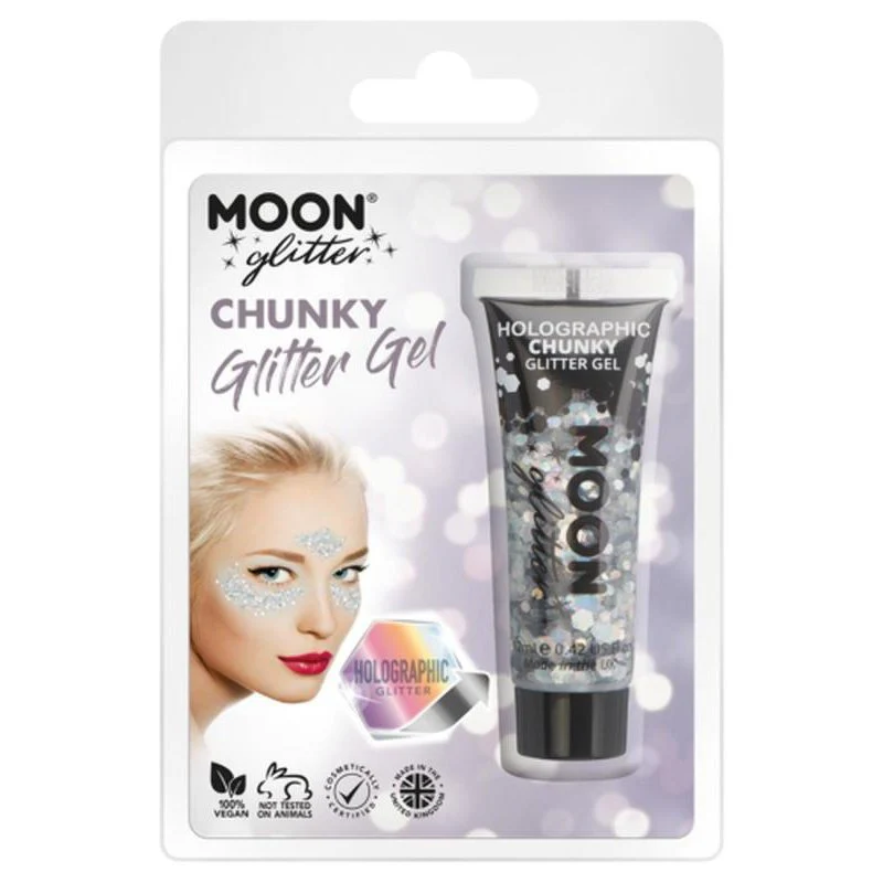 Moon Glitter Holographic Chunky Glitter Gel, Silver, Gold, Rose Gold - Image 2